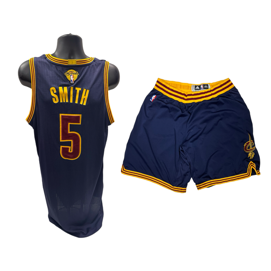 J.R. Smith 2017 NBA Finals Cleveland Cavaliers Navy Blue Full Uniform