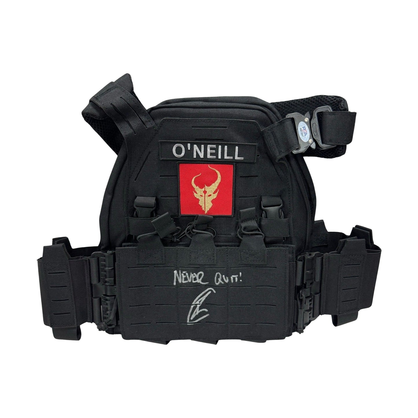 Robert O’Neill Autographed Navy Seal US Military Tactical Vest Never Quit! Inscription PSA