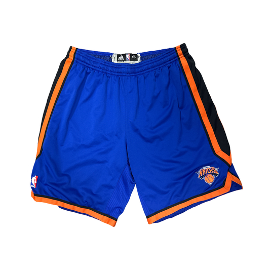 J.R. Smith Game Used NBA New York Knicks Blue Basketball Shorts