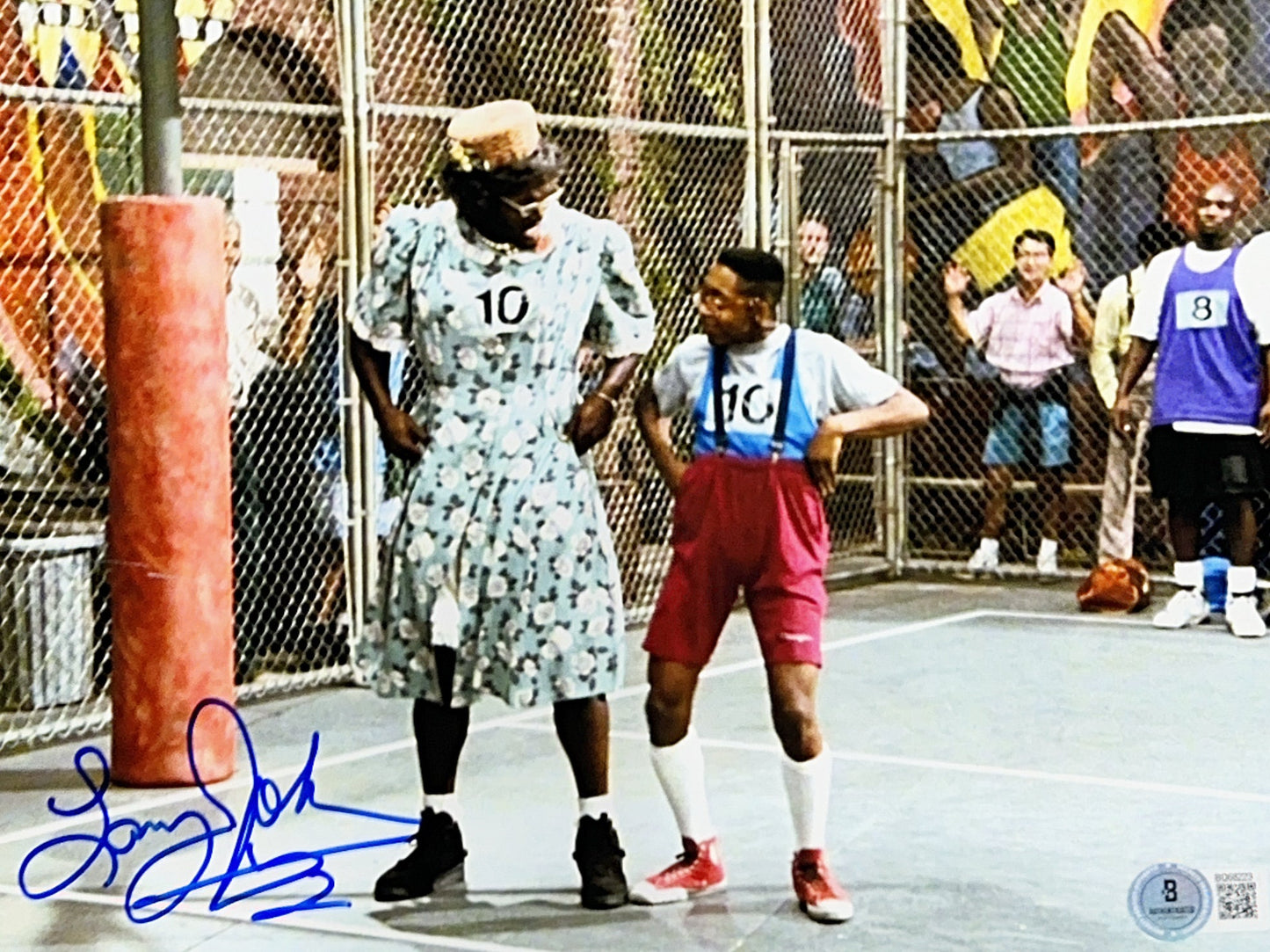 Larry Johnson w/ Urkle Autographed 8x10 Beckett