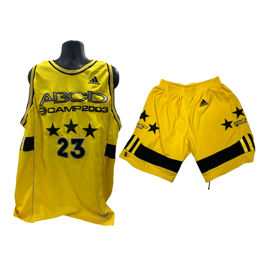 J.R. Smith Game Used 2003 ABCD Camp Adidas Yellow Uniform