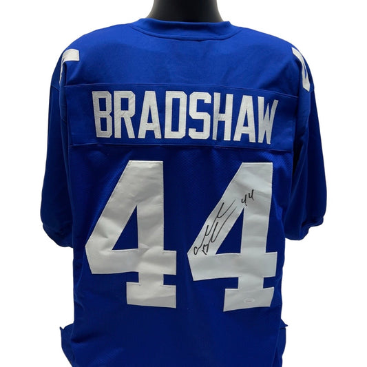 Ahmad Bradshaw Autographed New York Giants Blue Jersey JSA