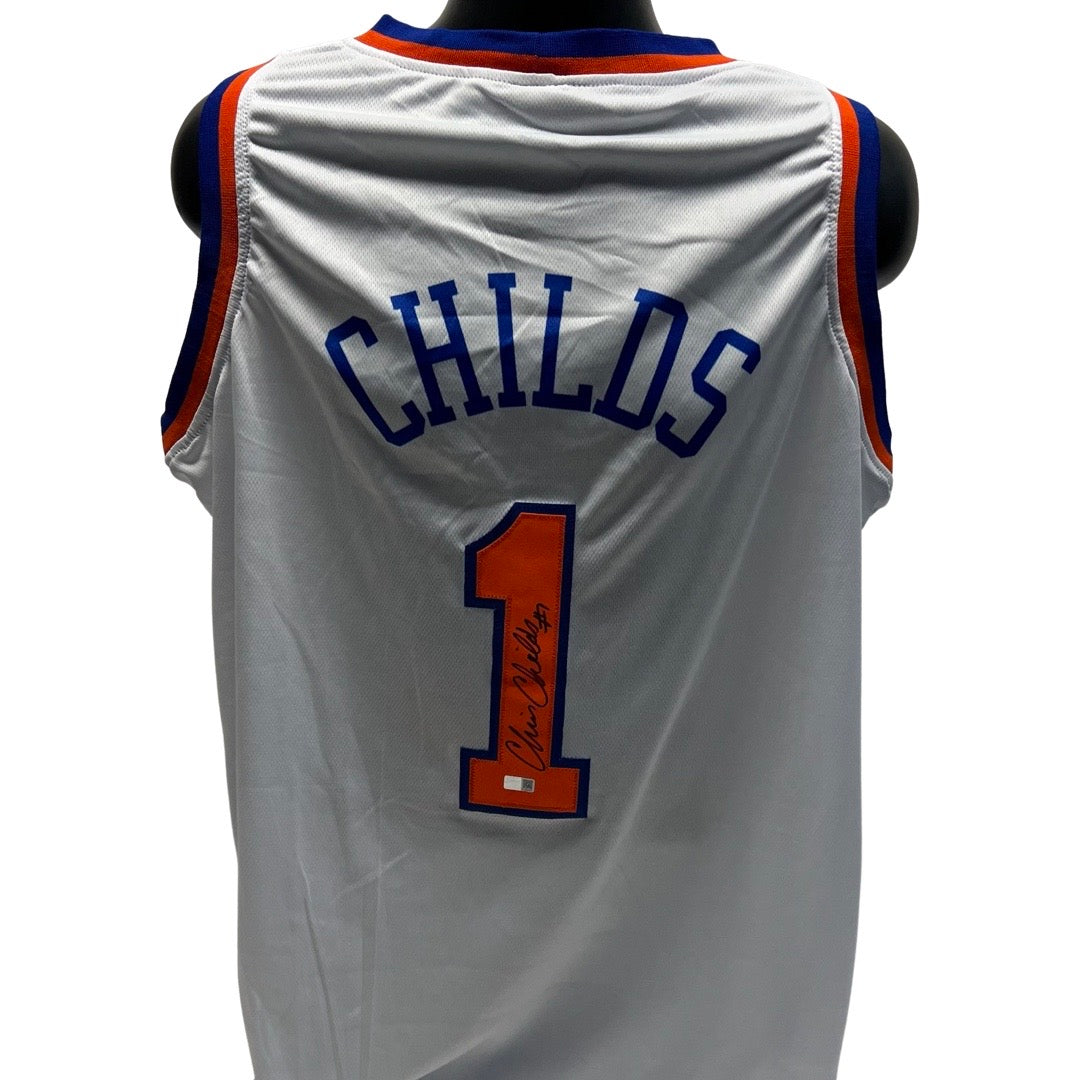 Chris Childs Autographed New York Knicks White Jersey Steiner CX