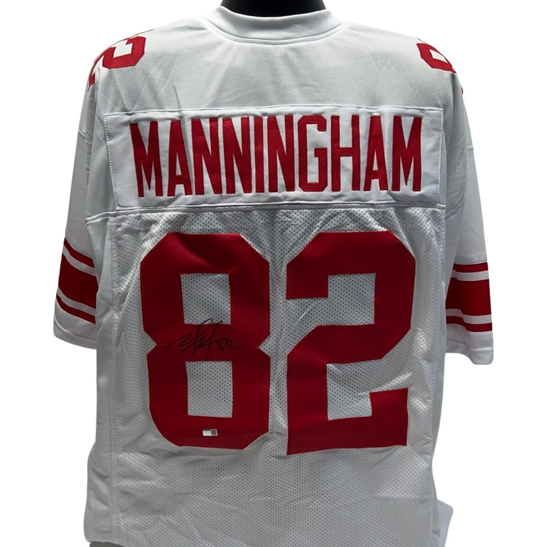 Mario Manningham Autographed New York Giants White Jersey Steiner CX