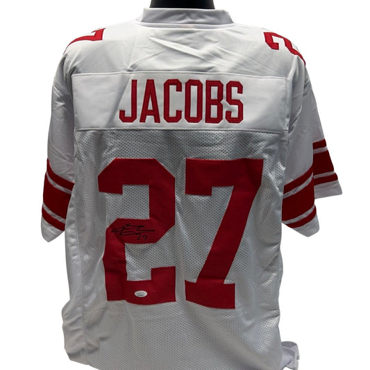 Brandon Jacobs Autographed New York Giants White Jersey JSA