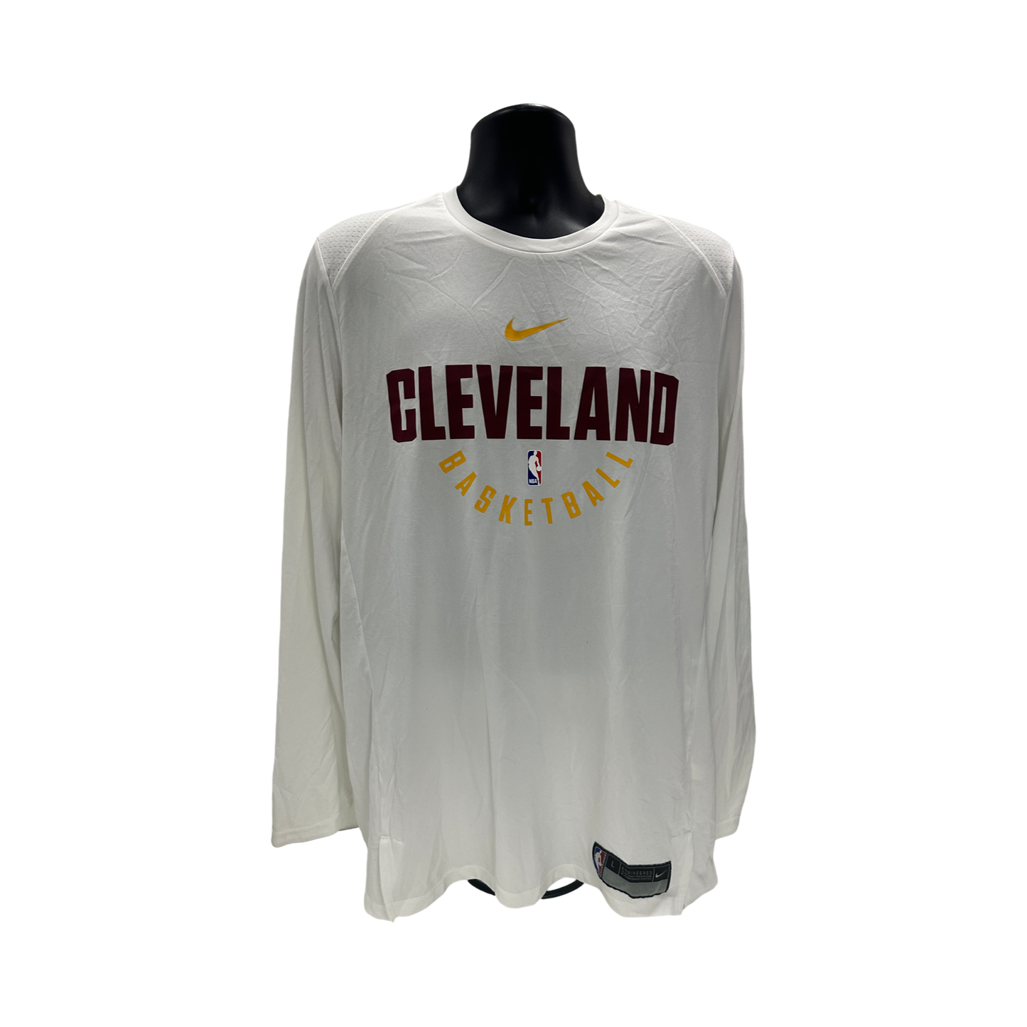 J.R. Smith Game Used NBA White Long Sleeve Warmup Cleveland Cavaliers