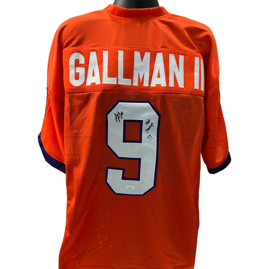 Wayne Gallman Autographed Clemson Tigers Orange Jersey “Nat’l Champs 17” Inscription JSA