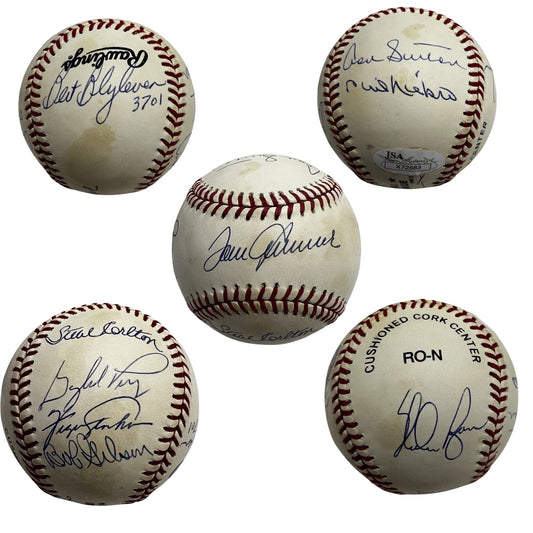 3,000 Strikeout Club Tom Seaver, Nolan Ryan, Bob Gibson, Steve Carlton, Gaylord Perry, Fergie Jenkins, Don Sutton, Phil Niekro & Burt Blyleven Autographed National League Baseball JSA