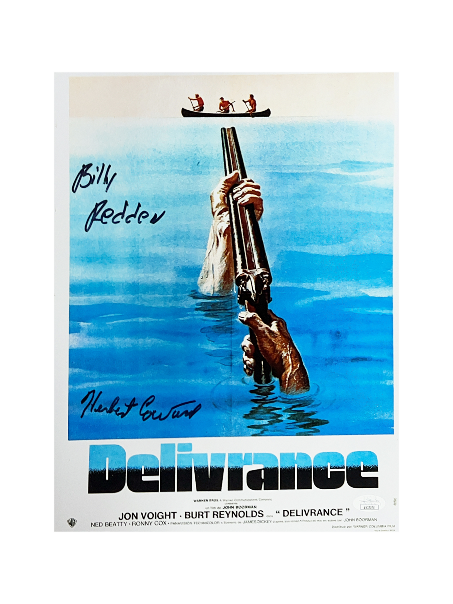 Bill Redden & Herbert Coward Autographed Delivrance Shotgun Movie Cover 11x14 JSA