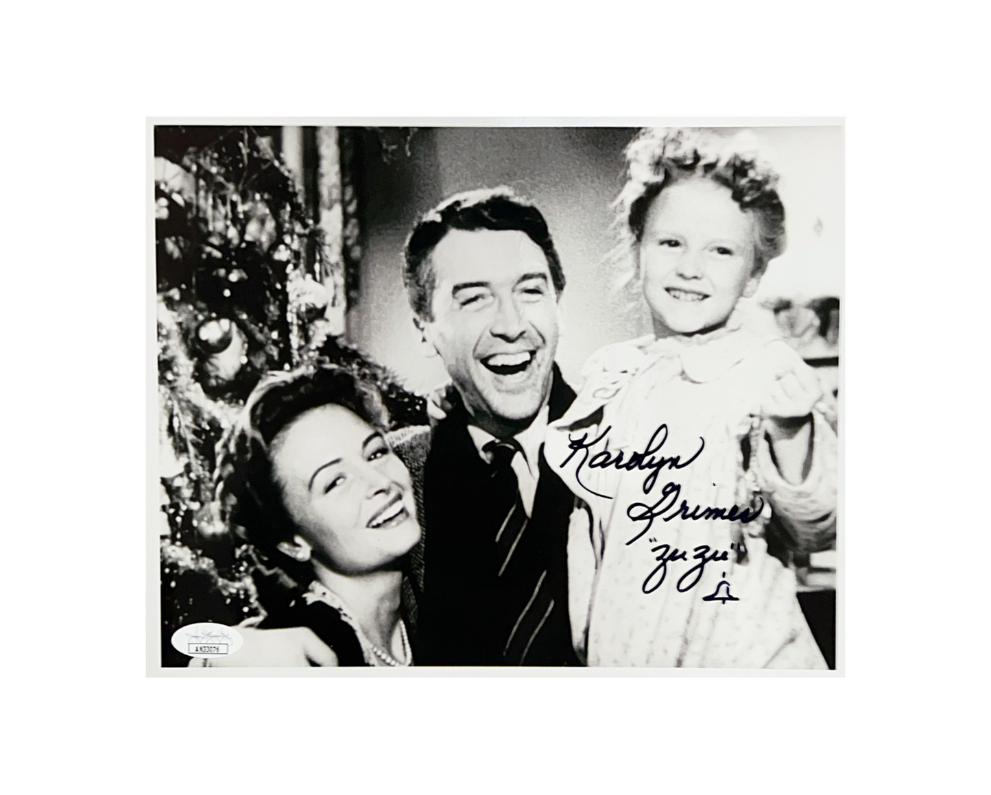 Karolyn Grimes Autographed It's A Wonderful LIfe 8x10 "Zuzu" Inscription JSA