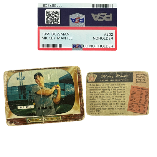 1955 Mickey Mantle Bowman New York Yankees #202 PSA No Holder