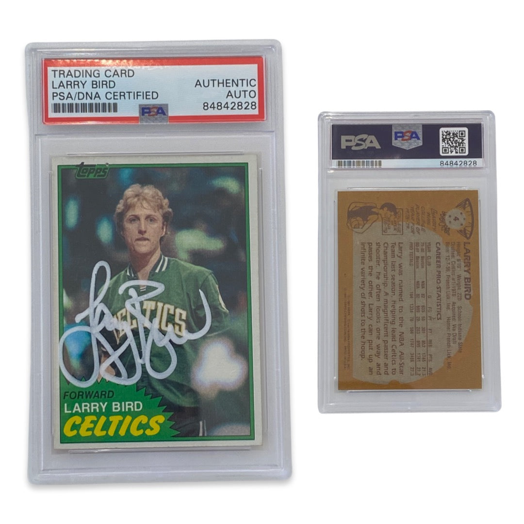 1981-82 Larry Bird Topps #4 Autographed White Ink PSA Auto Authentic