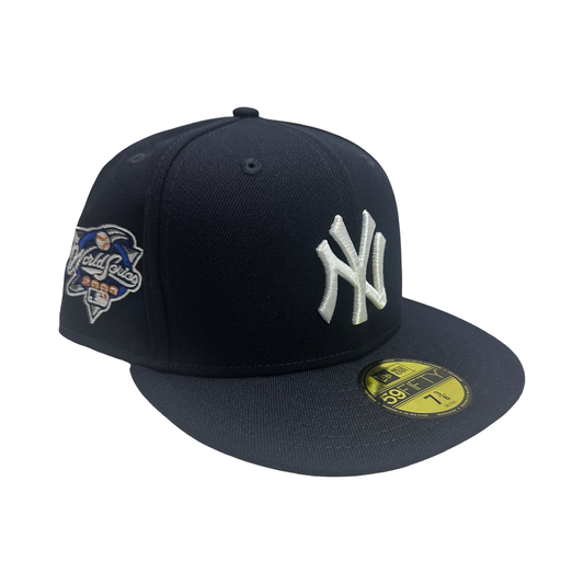 New Era MLB New York Yankees Blue 2000 World Series Fitted Hat Size 7 3/8ths