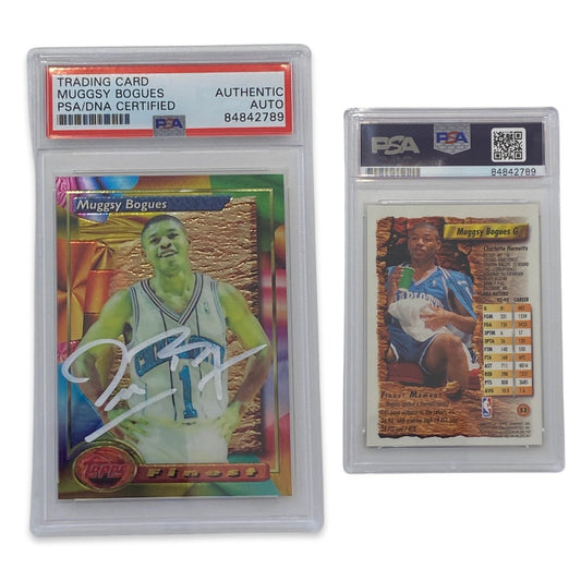 1993-94 Muggsy Bogues Topps Finest #53 Autographed PSA Auto Authentic