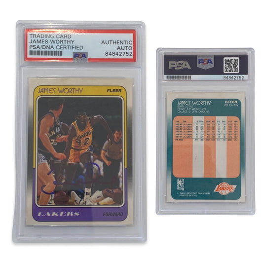 1988 James Worthy Fleer #70 Autographed PSA Auto Authentic