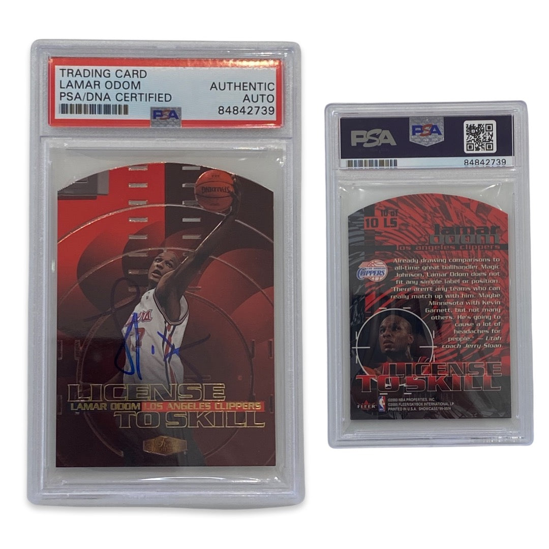 2000 Lamar Odom Fleer Flair Showcase License to Skill Autographed