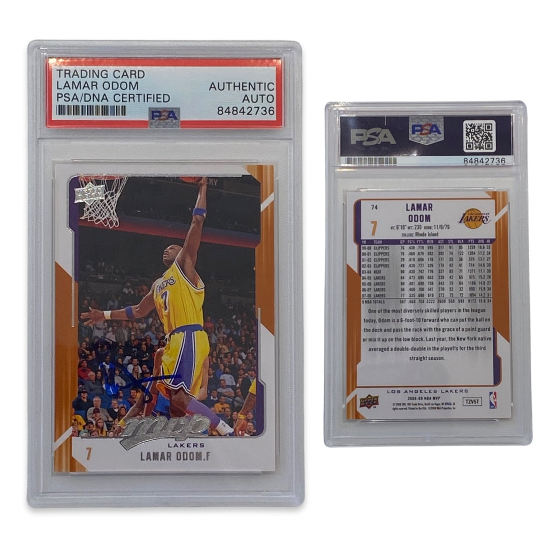 2008-09 Lamar Odom Upper Deck MVP #74 Autographed PSA Auto Authentic