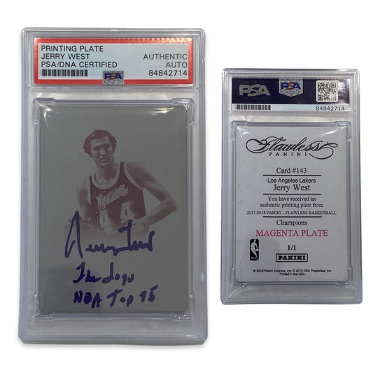2019 Jerry West Panini Flawless 1/1 #143 Autographed Inscribed Top LA Lakers COA
