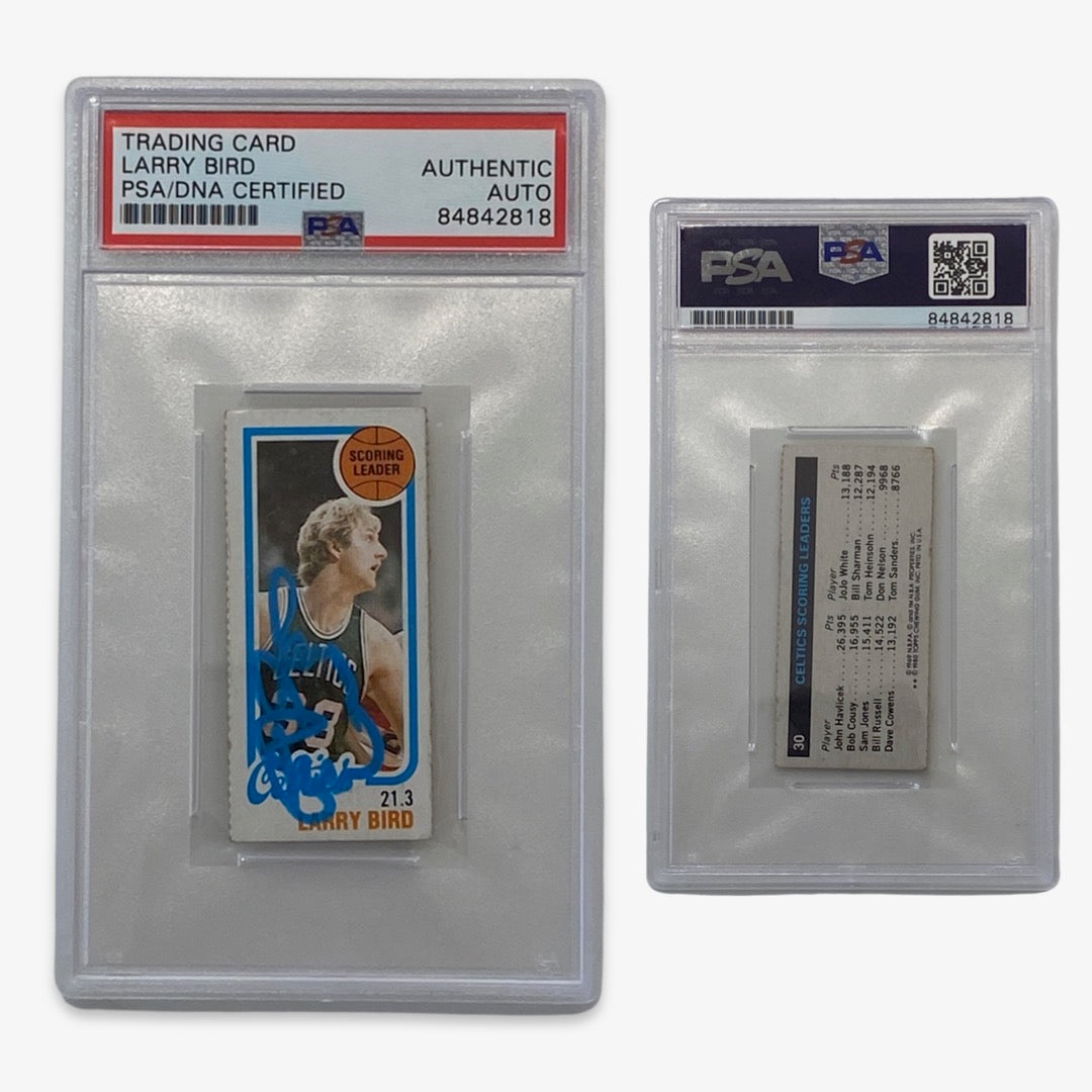 1980 Larry Bird Single Triple Topps #30 Autographed PSA Auto Authentic COA HOF