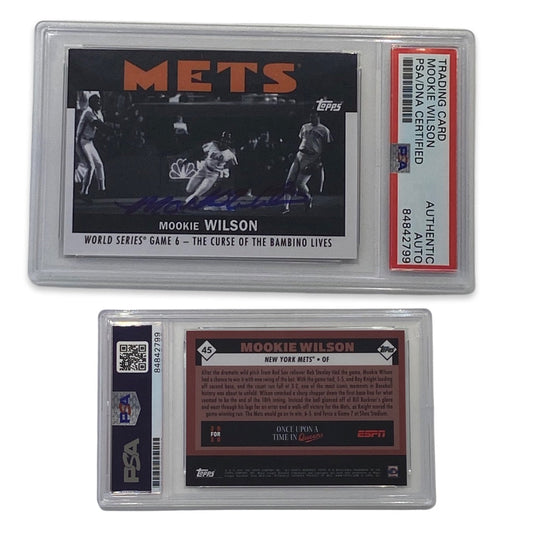 2021 Mookie Wilson Topps #45 Autographed PSA Auto Authentic NY Mets Signed COA