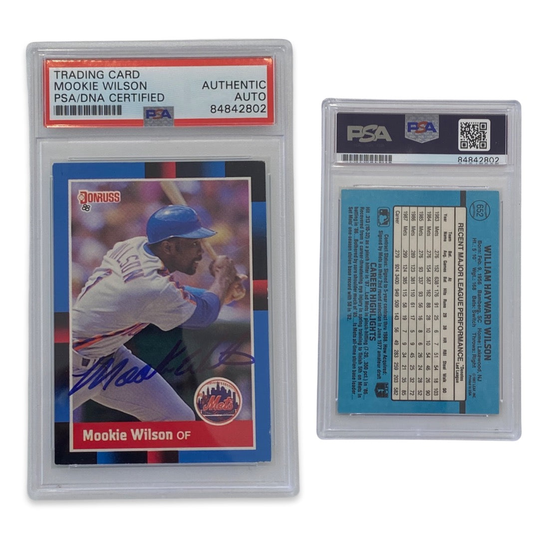 1988 Mookie Wilson Donruss #652 Autographed PSA Auto Authentic NY Mets Signed