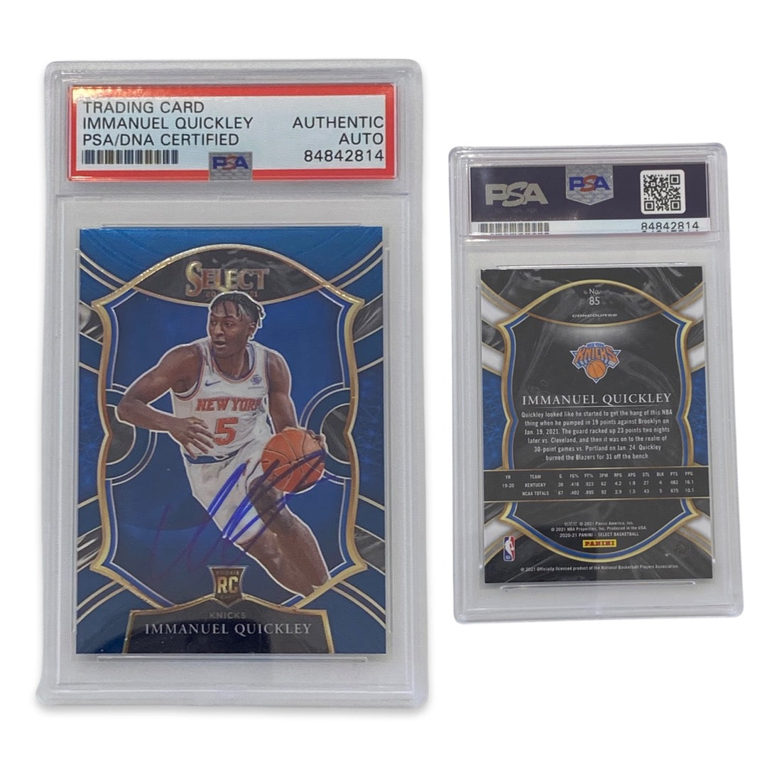 2021 Immanuel Quickley Panini Select #85 Autographed PSA Auto Authentic