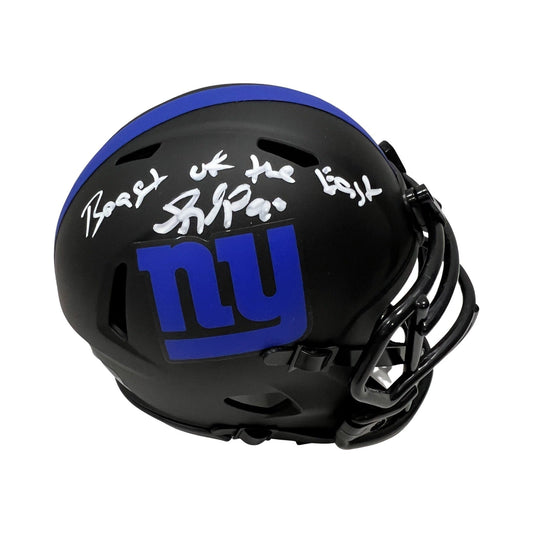 Jason Pierre Paul Autographed New York Giants Eclipse Mini Helmet Beast of the East Inscription Beckett