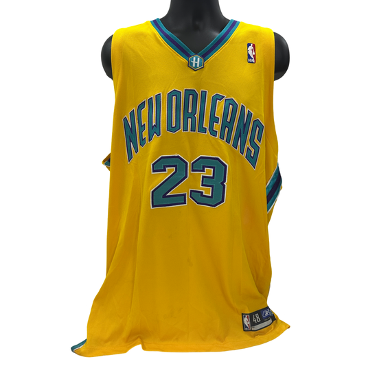 J.R. Smith Game Used NBA 2005 New Orleans Hornets Gold Jersey (48)