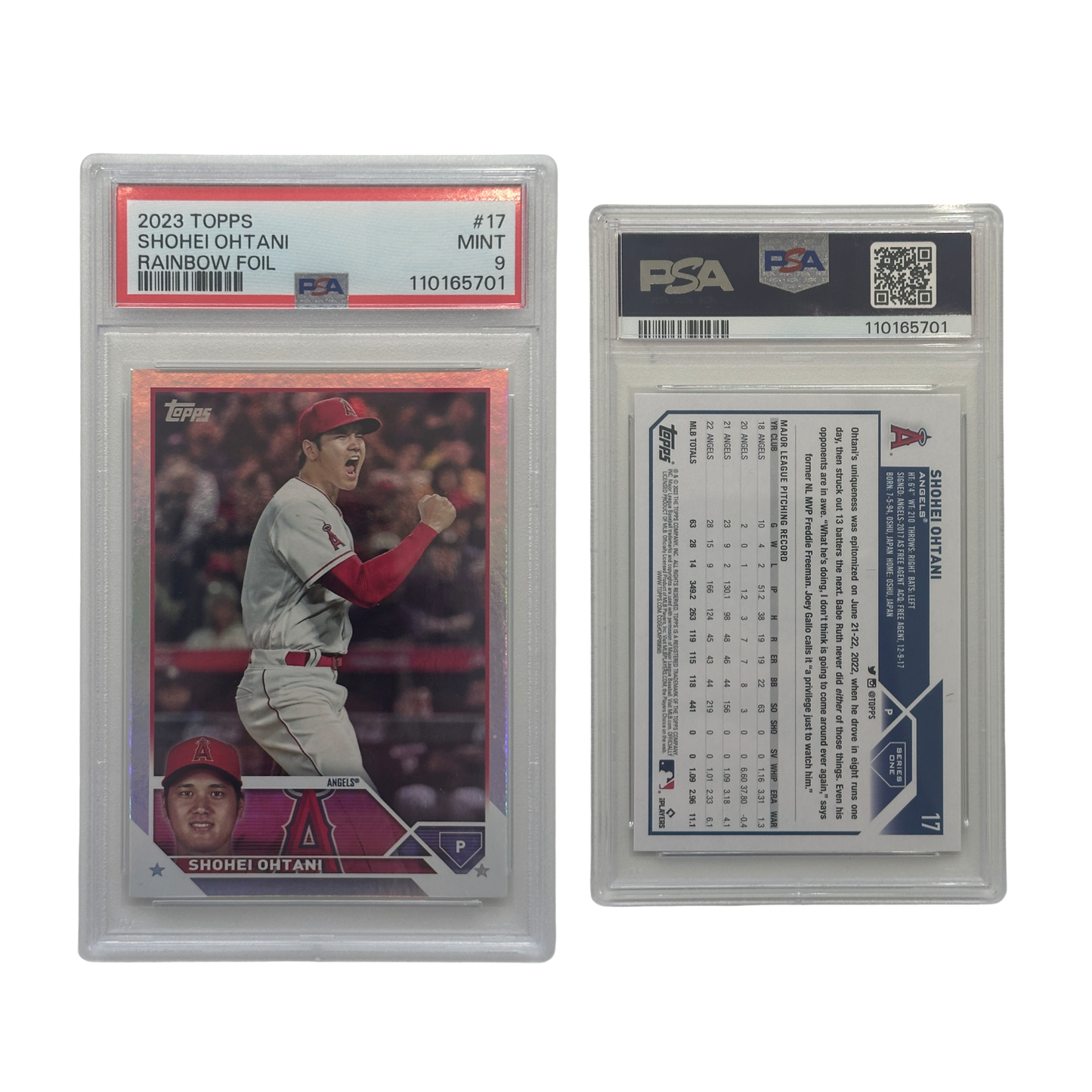 2023 Shohei Ohtani Topps Rainbow Foil #17 PSA 9 MINT