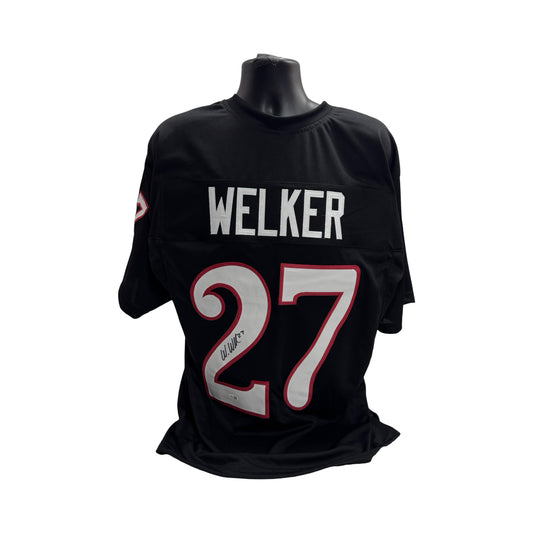 Wes Welker Black Red Raiders Autographed Jersey JSA