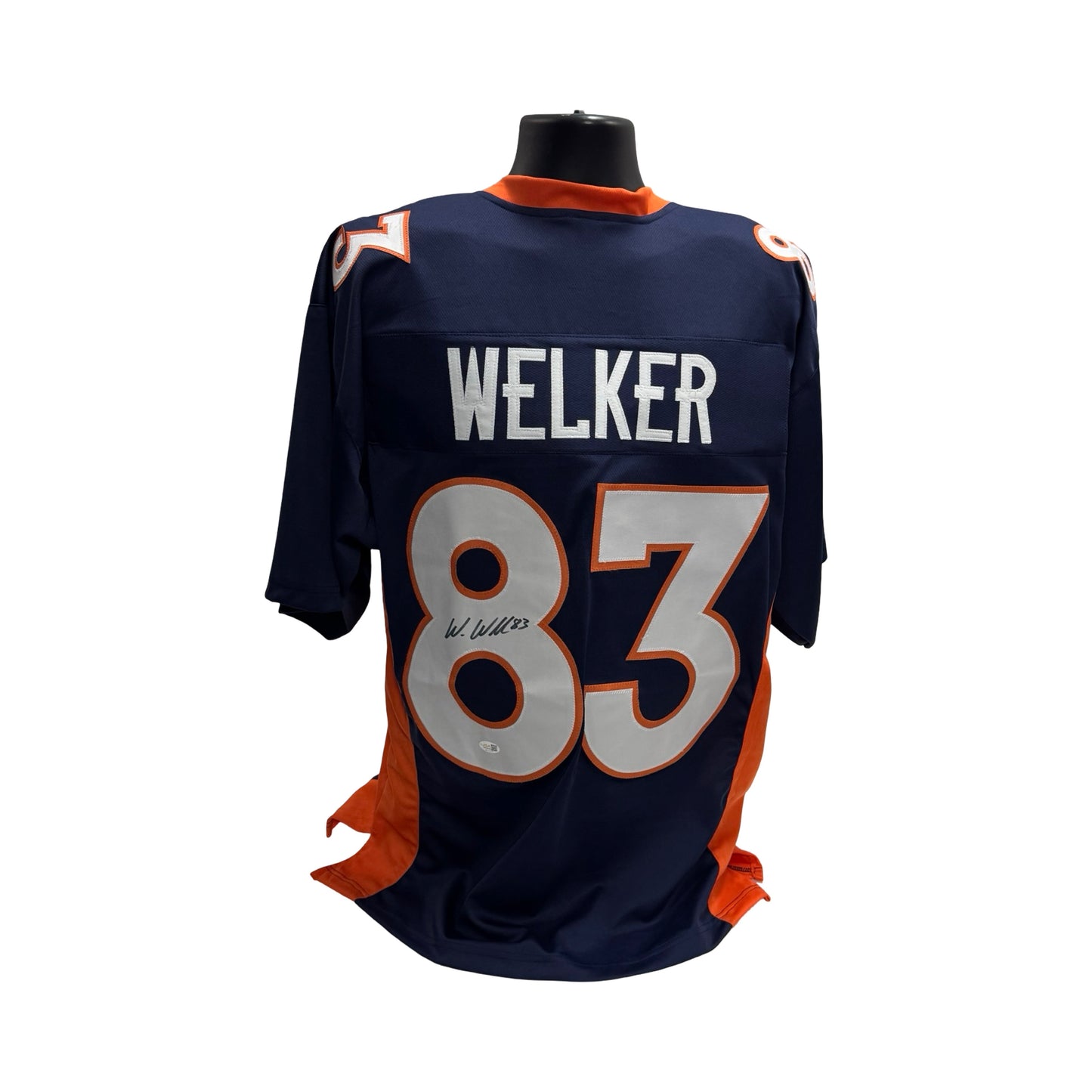 Wes Welker Navy Blue Denver Broncos Autographed Jersey JSA