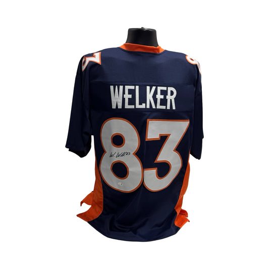 Wes Welker Navy Blue Denver Broncos Autographed Jersey JSA