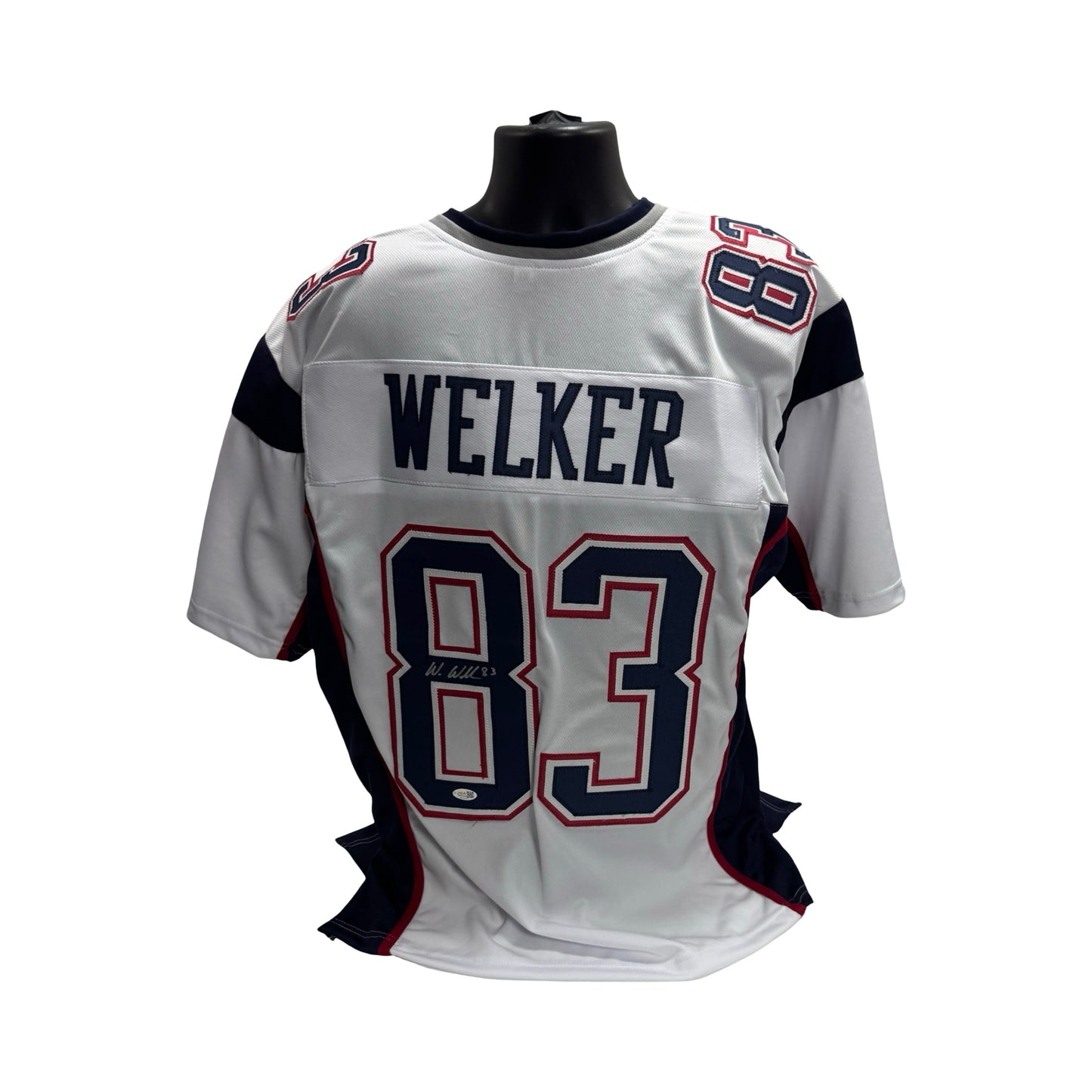 Wes Welker White New England Patriots Autographed Jersey JSA