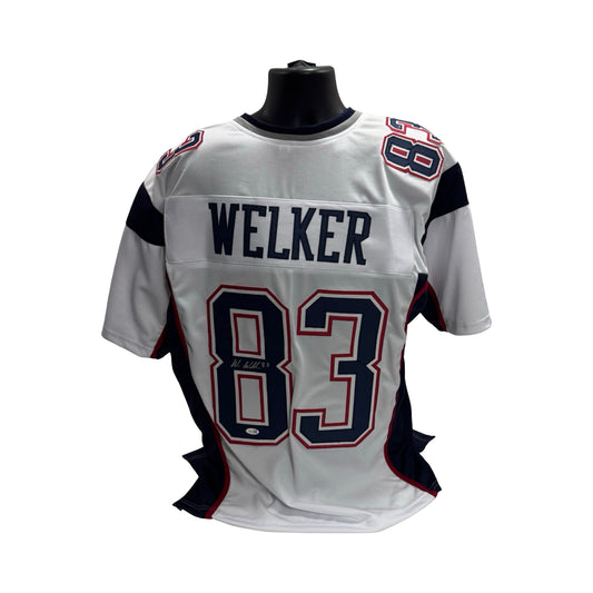 Wes Welker White New England Patriots Autographed Jersey JSA