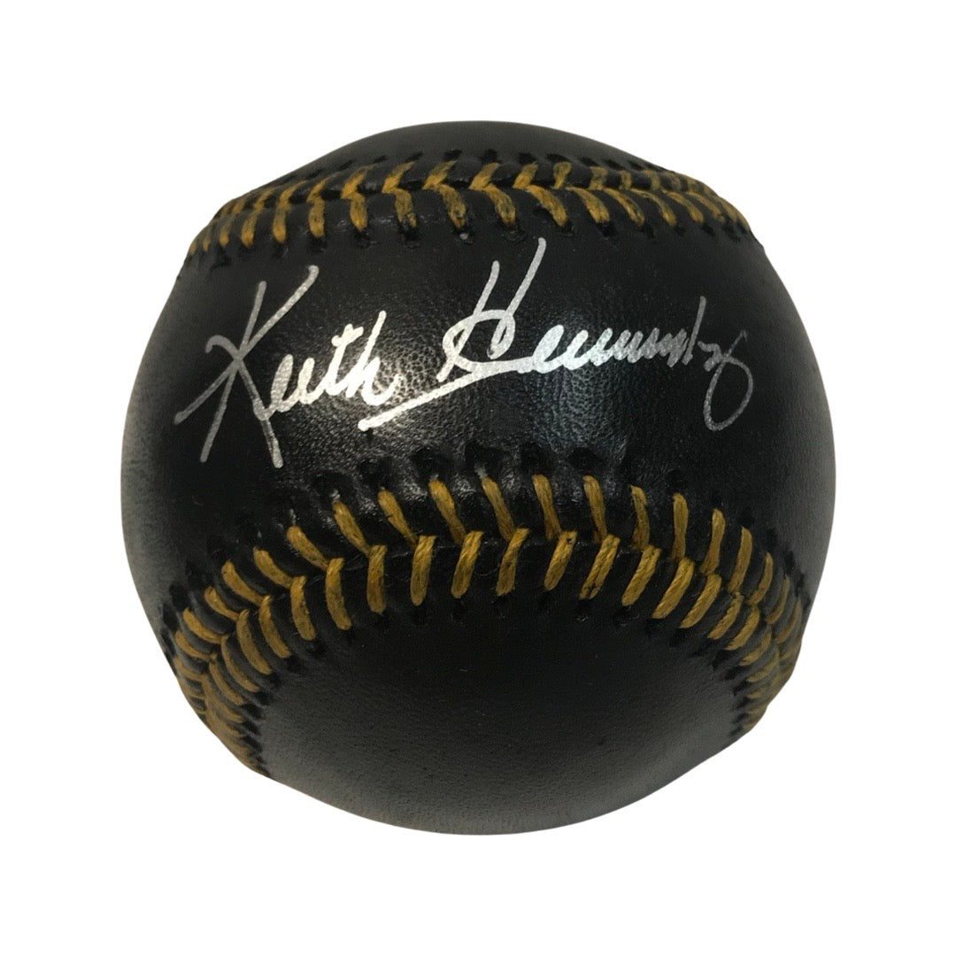 Keith Hernandez Autographed New York Mets Black Leather Baseball JSA