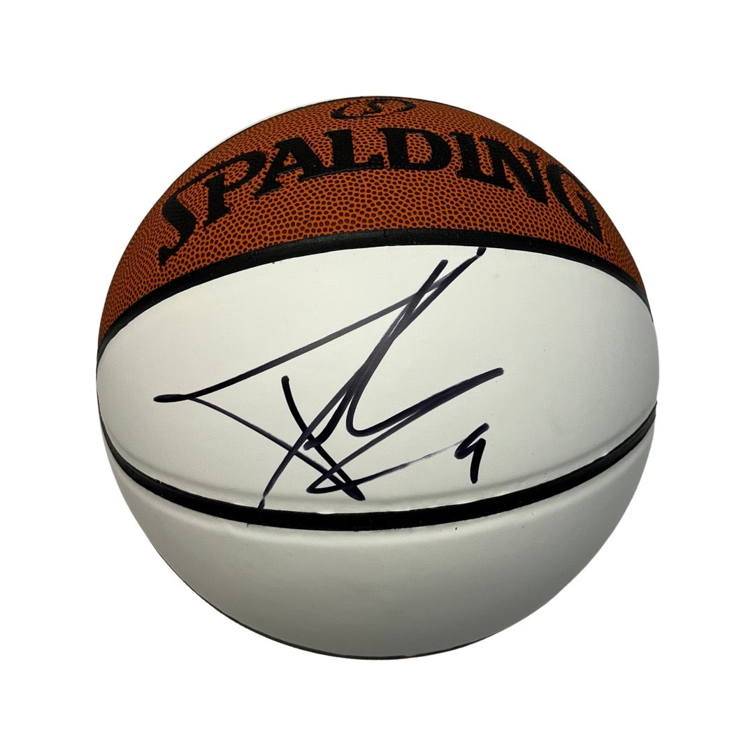 Tony Parker Autographed San Antonio Spurs Spalding White Panel Basketball Steiner CX