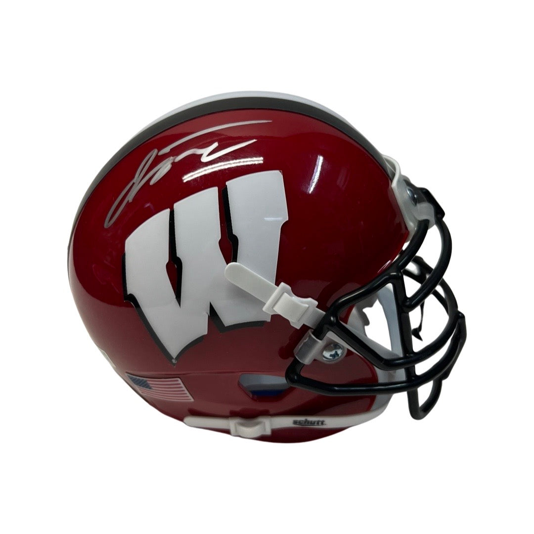Jonathan Taylor Autographed Wisconsin Badgers Mini Helmet Fanatics