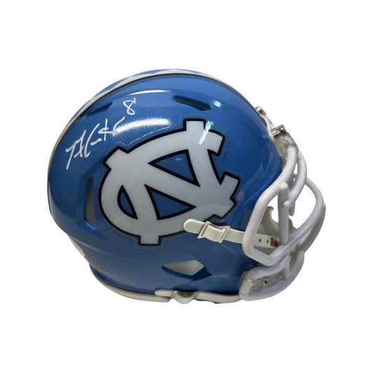 Michael Carter Autographed North Carolina Tar Heels Speed Mini Helmet Beckett