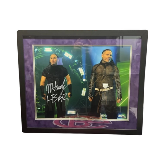 Matt Hardy & Jeff Hardy Autographed Entrance 16x20 Steiner CX - Framed