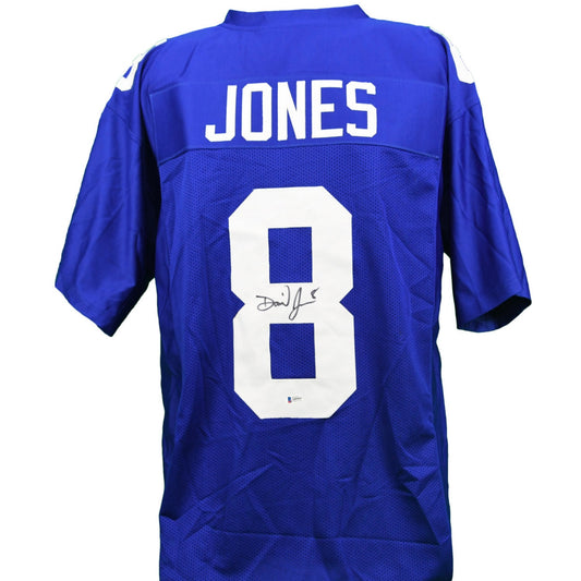 Daniel Jones Autographed New York Giants Blue Jersey Beckett