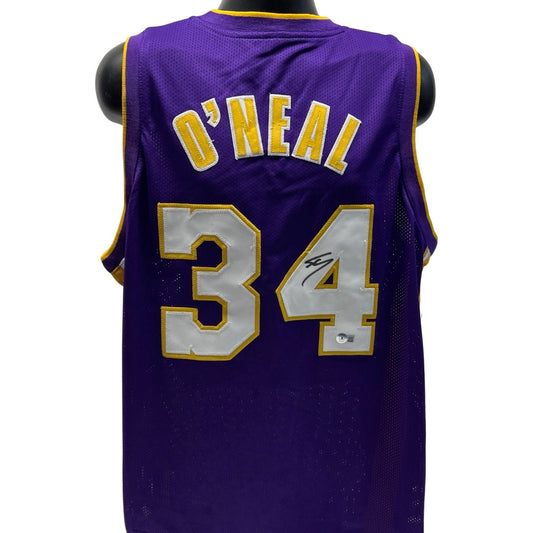 Shaquille O’Neal Autographed Los Angeles Lakers Purple Jersey Beckett
