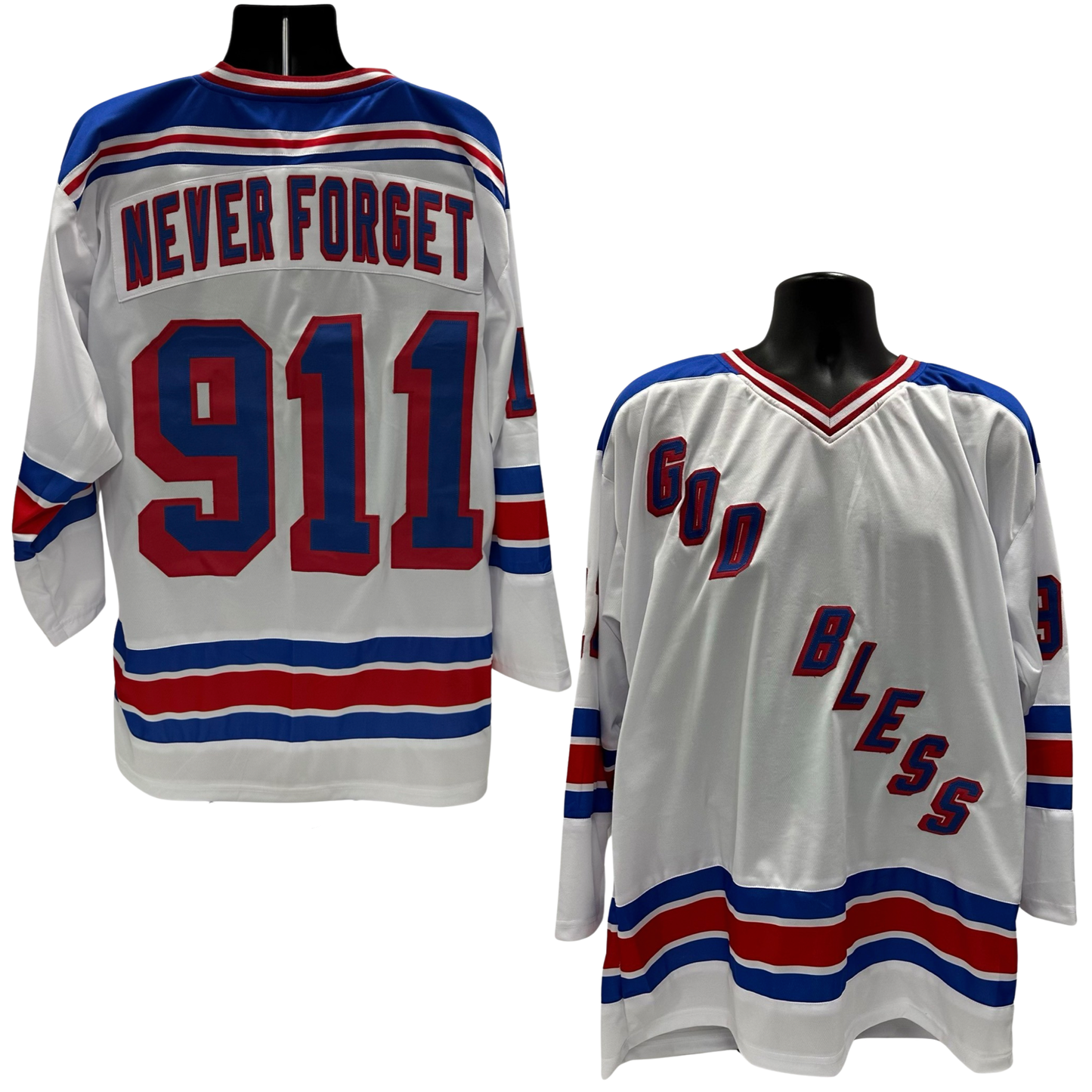 New York Rangers White Never Forget Jersey - XL