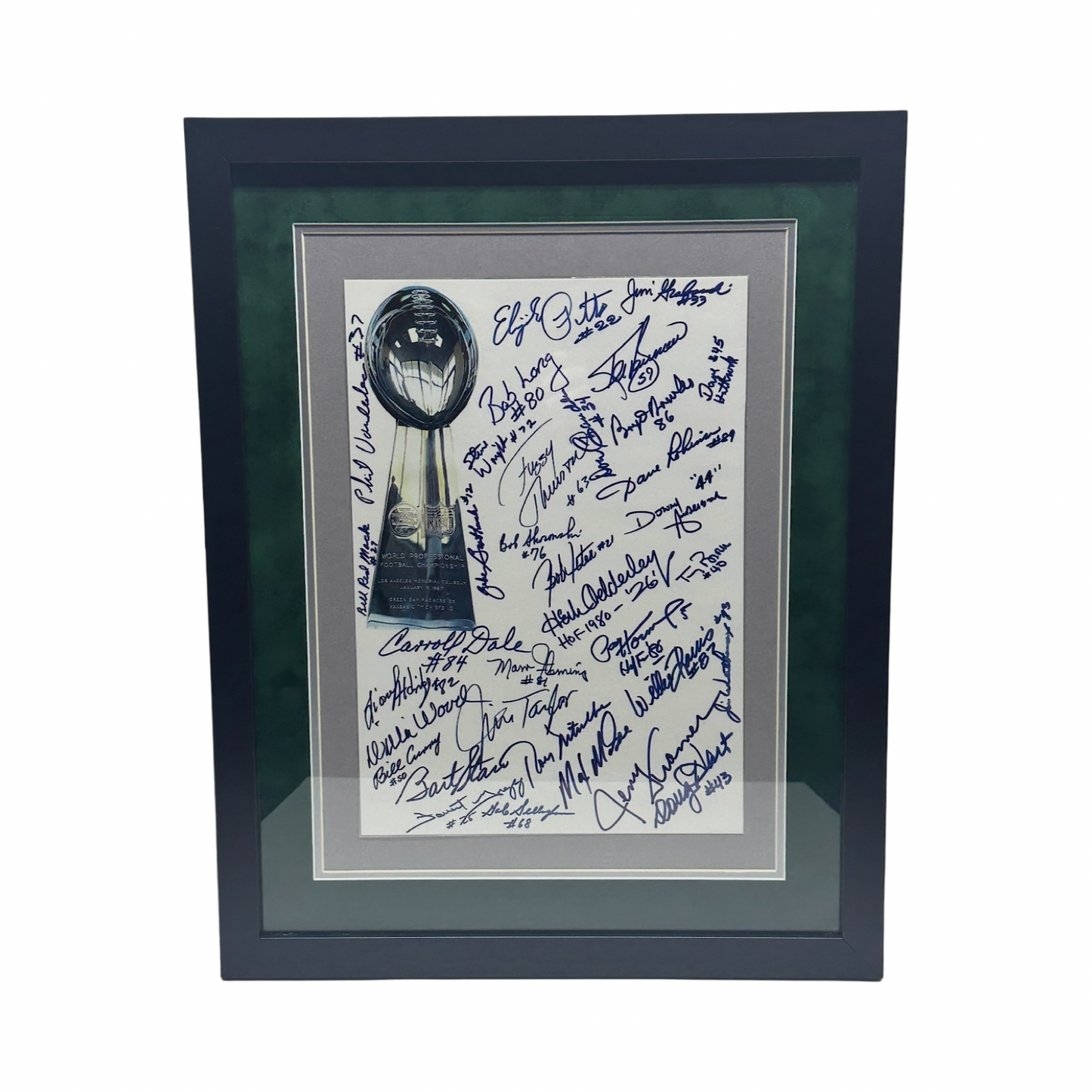 1966 Green Bay Packers Autographed Team Signed 11x15 JSA - Framed