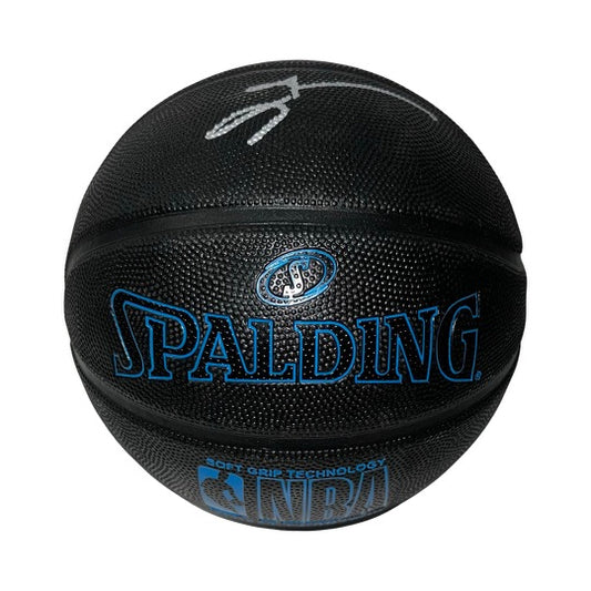 Allen Iverson Autographed Black Spalding Basketball Steiner CX