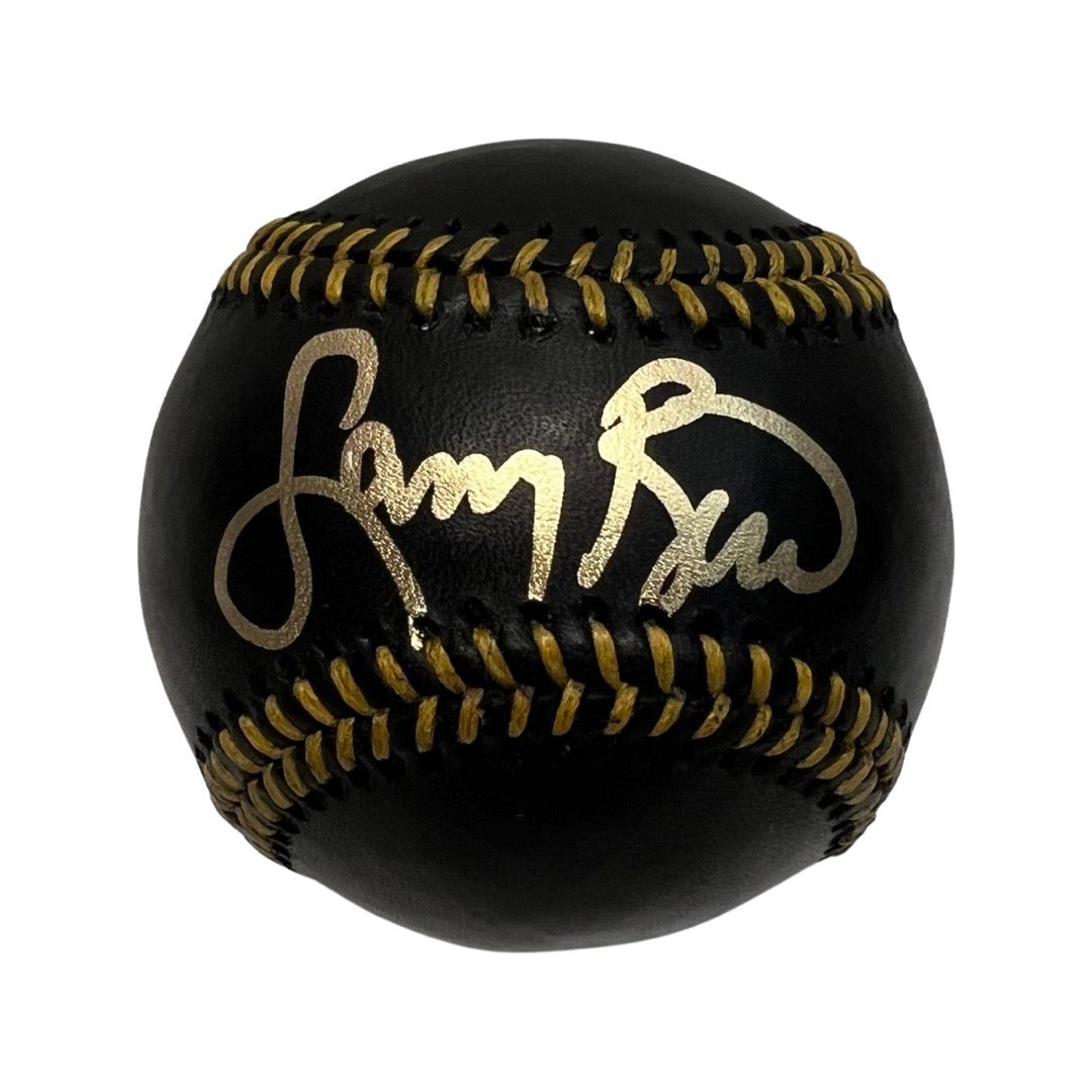 Larry Bird Autographed Boston Celtics Black Leather OMLB Steiner CX/Larry Bird COA
