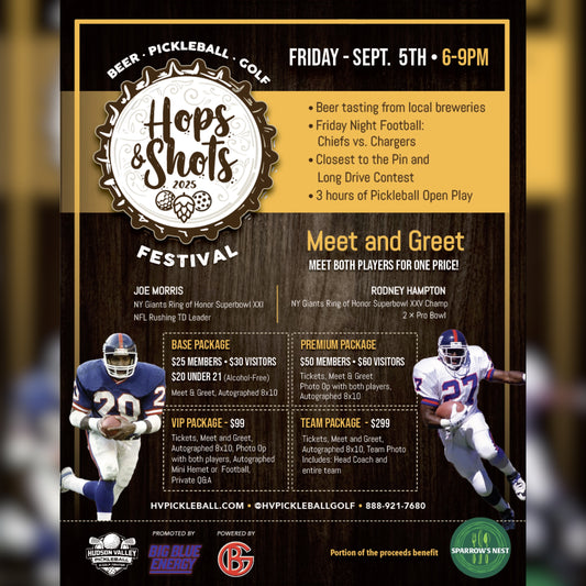 Rodney Hampton & Joe Morris Meet & Greet at Hudson Valley Pickleball - September 5th