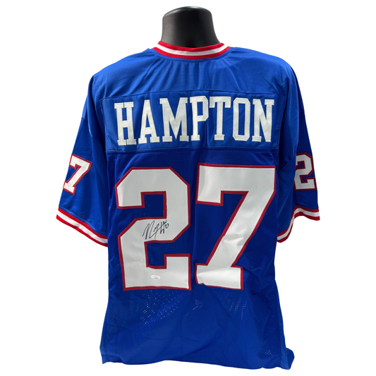 Rodney Hampton Autographed New York Giants Blue Jersey JSA