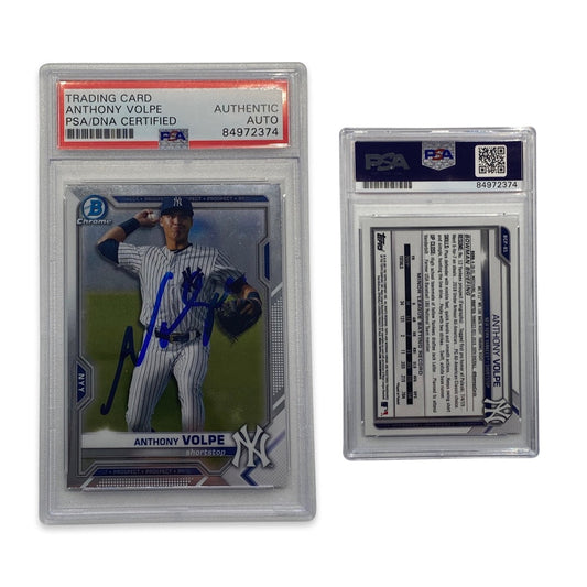 2021 Anthony Volpe Bowman Chrome #BCP-85 Autographed PSA Auto Authentic