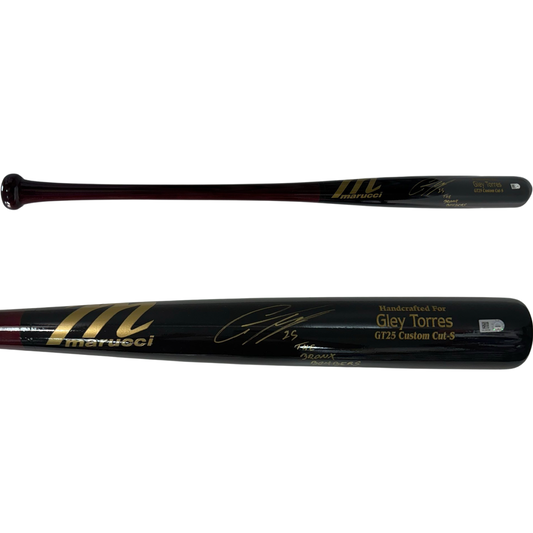 Gleyber Torres Autographed New York Yankees Marucci Game Model Bat “The Bronx Bombers” Inscription MLB