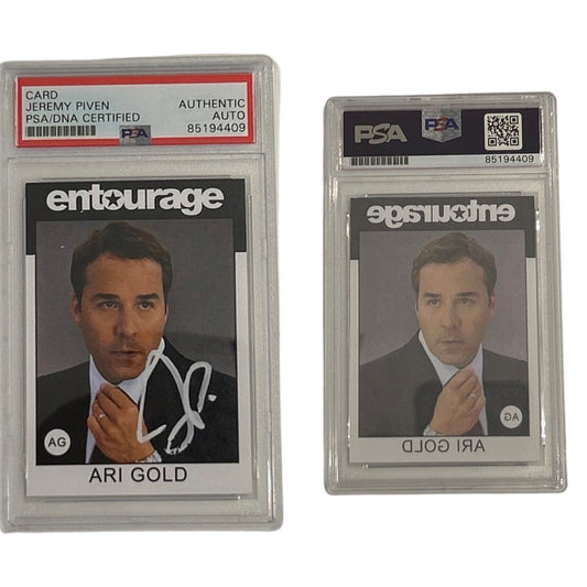Jeremy Piven Autographed Ari Gold Entourage Card Close Up White Ink PSA Auto Authentic